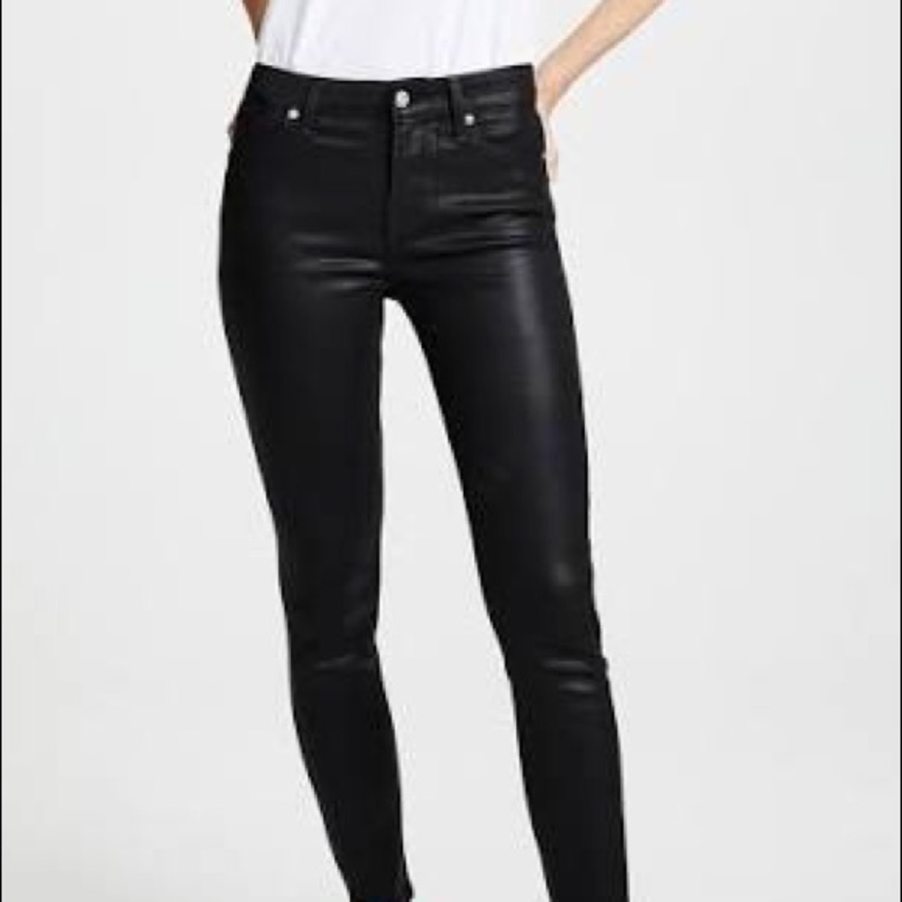 Seven for All Mankind HW Skinny in Black Metallic - Picture 7 of 8